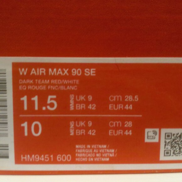 Women's Nike Shoes Size 11.5 Air Max 90 SE Neapolitan W - Picture 11 of 11
